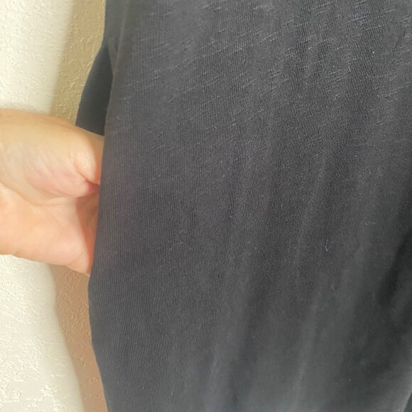 Talbots Midi Shift Dress Woman 2X Black Embroidered Cotton Pockets - Picture 5 of 11